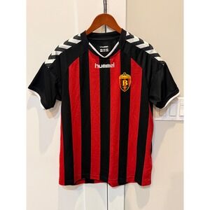 Hummel RK Vardar Handball Jersey Black Red Striped Mens‎ Size S Macedonia Flag